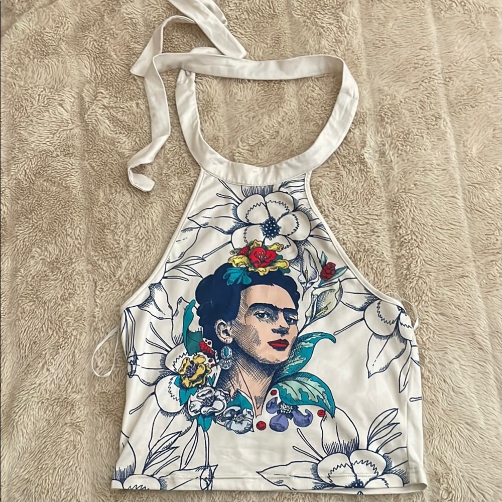 Frida Floral Print Halter Top